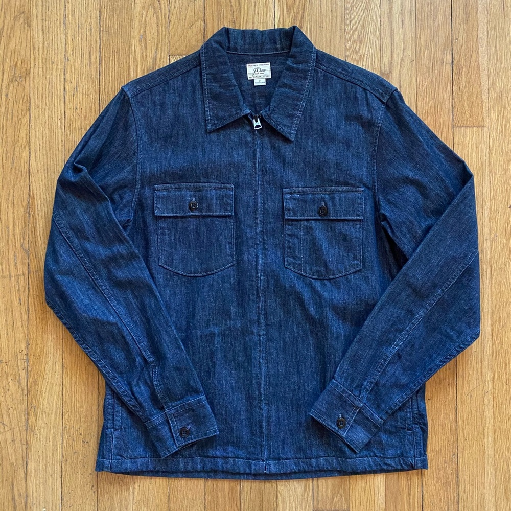 Jcrew indigo shirt jacket